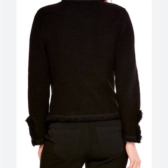 NIC+ZOE Nordstrom’s Textured Black Fringe Jacket Cardigan - Large - Picture 10 of 10